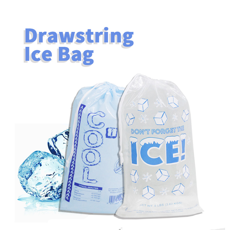 Pe drawstring ice bag