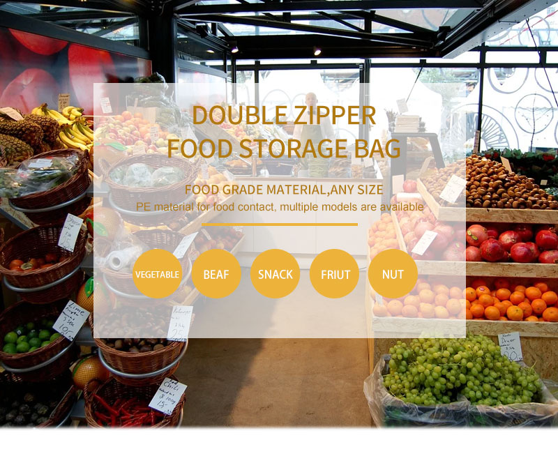 zipper bag for food storage