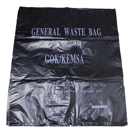 black waste bag