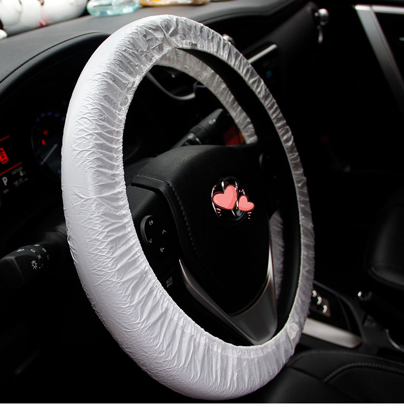 DishyKooker 100pcs/Set Universal Disposable Plastic Steering Wheel Cover