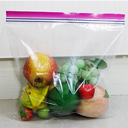 fruits double zipper bag