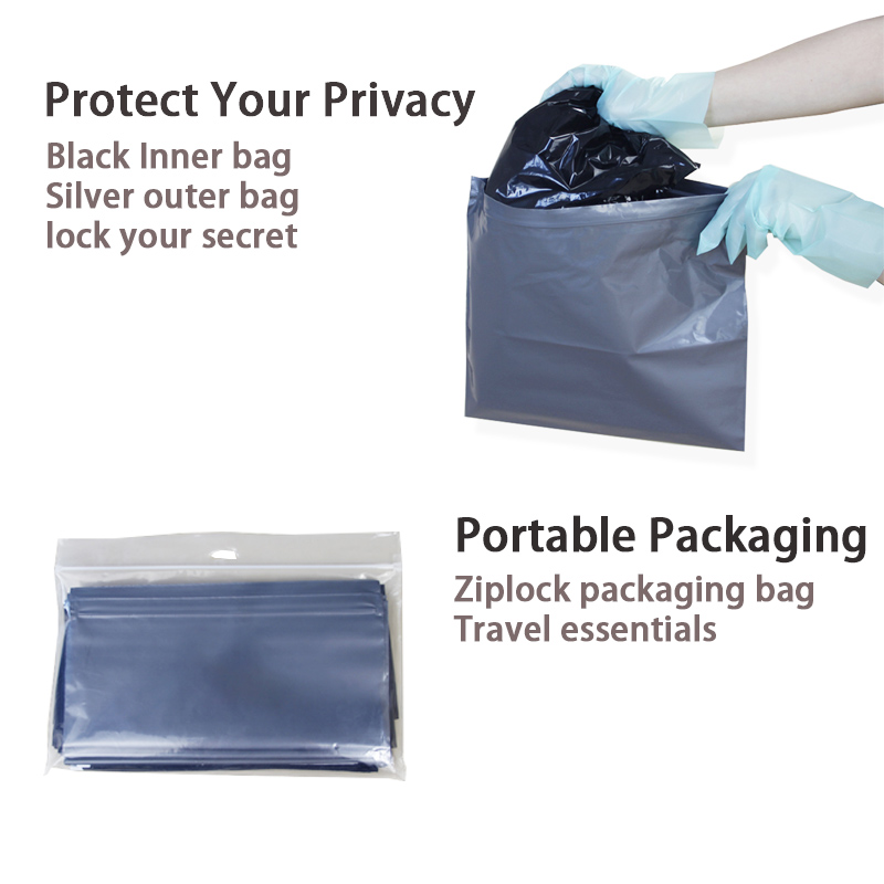 portable toilet bags and absorbent