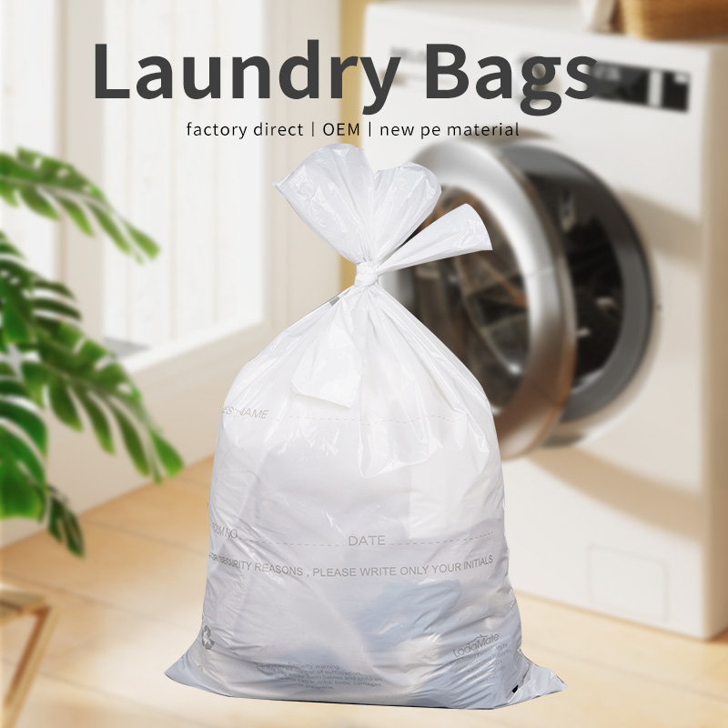 laundry bag with tear tie 