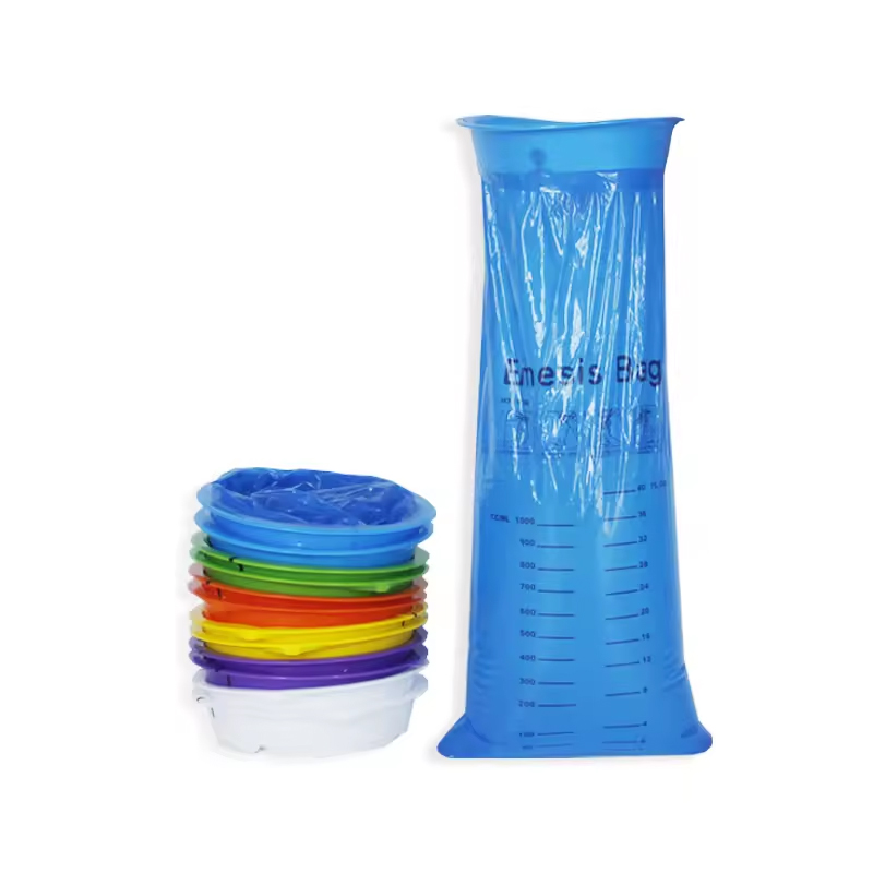 vomit bag with rigid ring