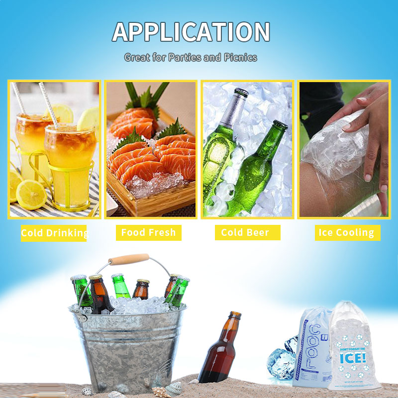 ice bag with drawstring