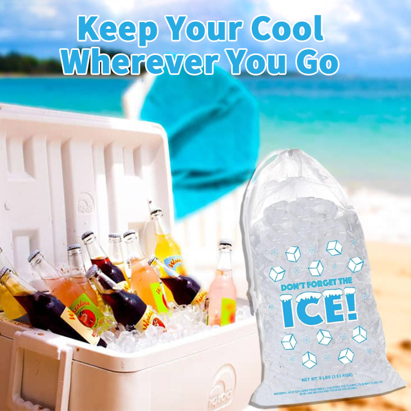 ice bag with drawstring