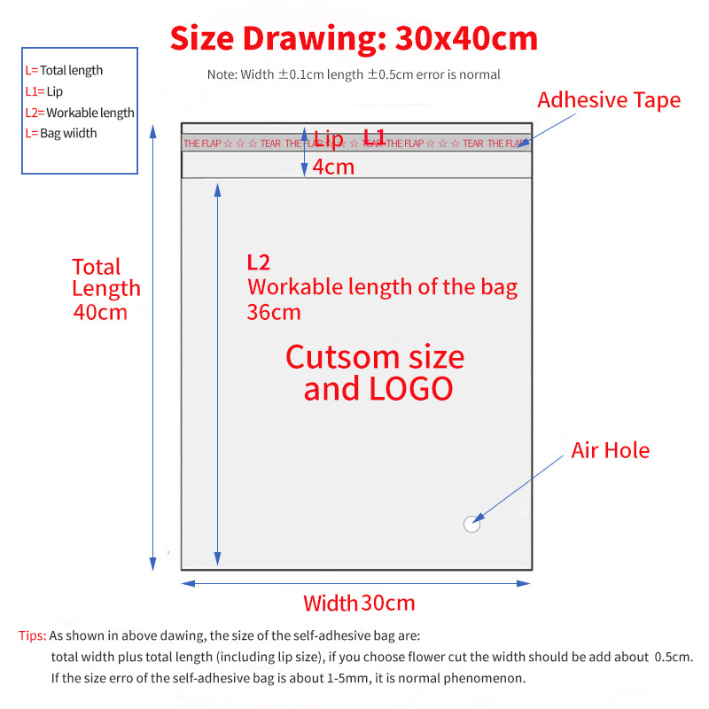 self adhesive plastic bag