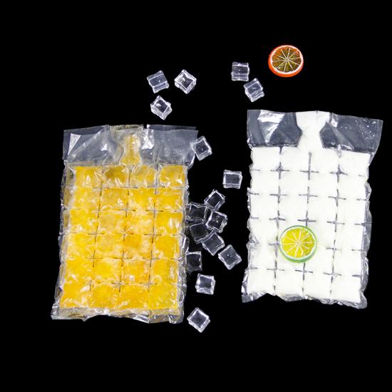 Disposable plastic ice cube bag