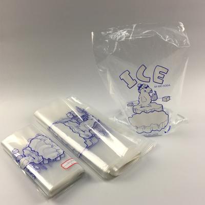 disposable flat top plastic ice bag