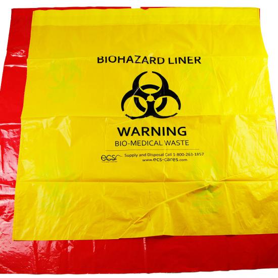 biohazard drawstring garbage bag
