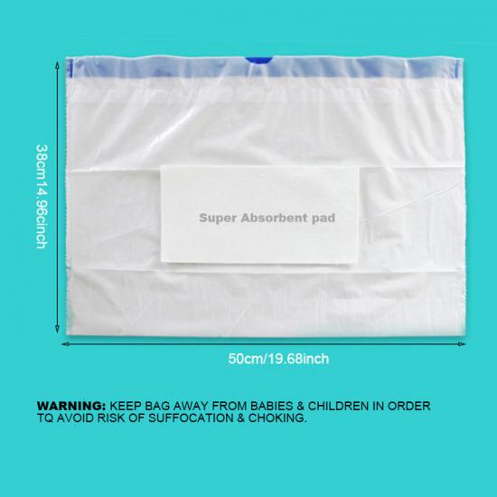 Disposable commode liners with absorbent pads
