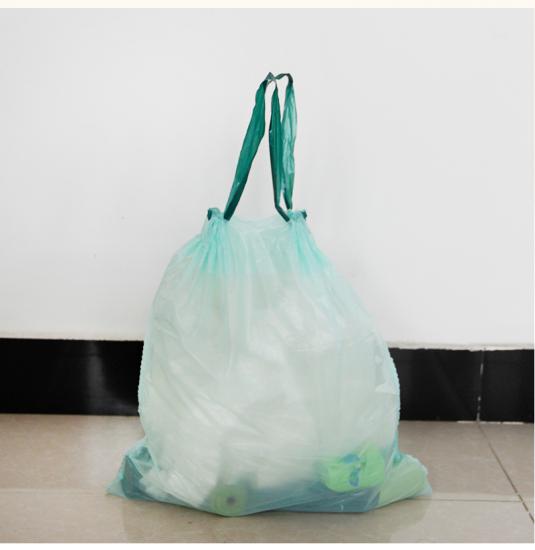 garbage bag with drawstring