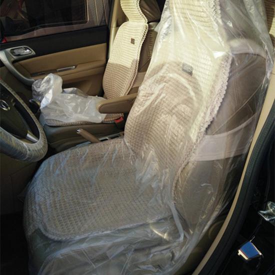 Disposable plastic car seat cover