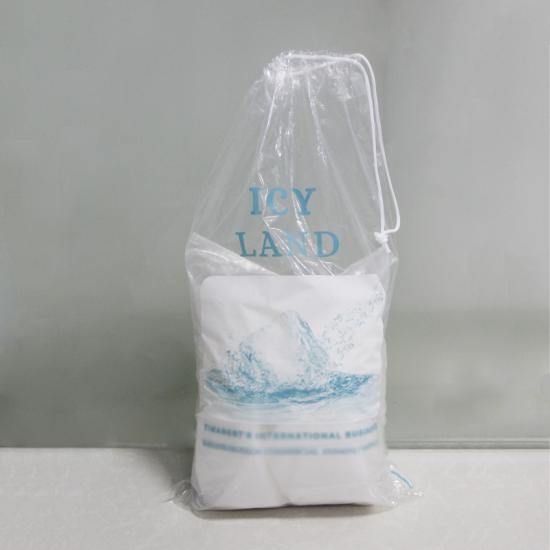 ice bag with drawstring