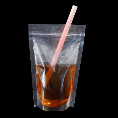 clear drink pouches