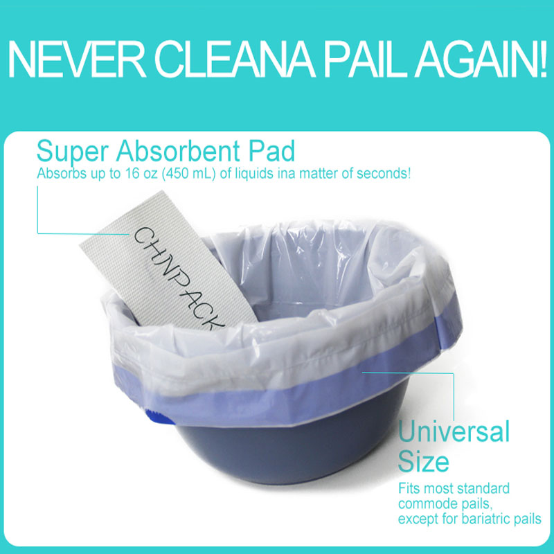 commode liner with pad